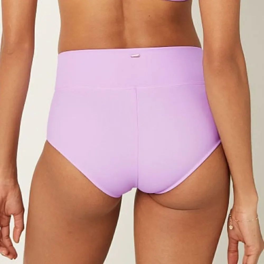 Victoria’s Secret Pink Swim High Waist Shortie Bikini Bottom Purple Petal